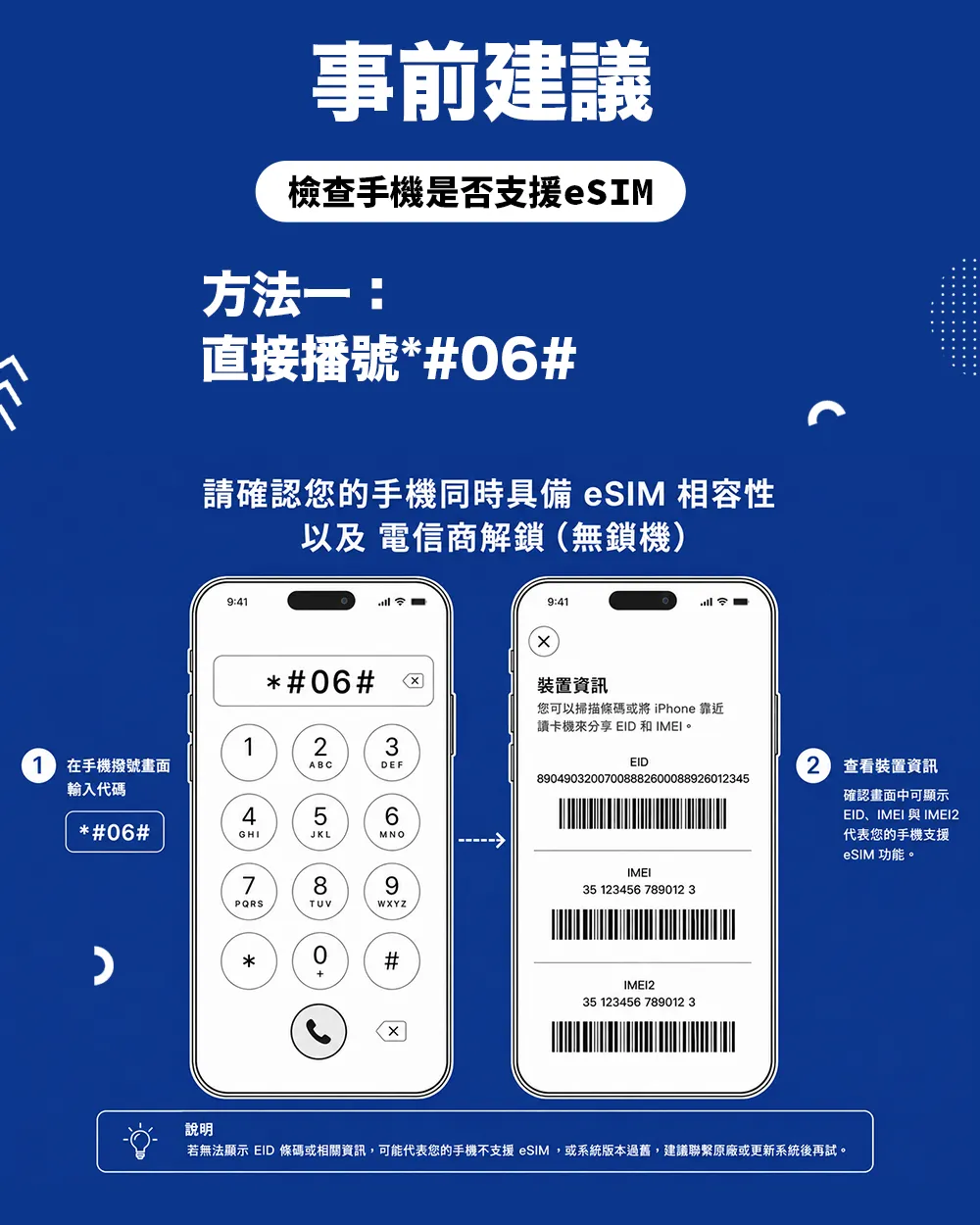 Option 1: Dial *#06#