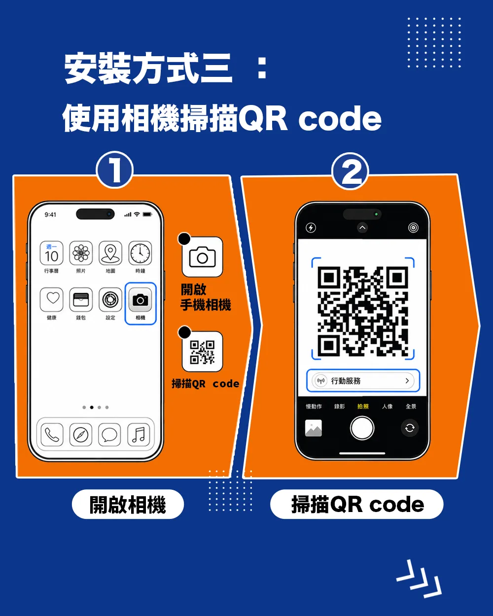 Scan the QR code with Camera