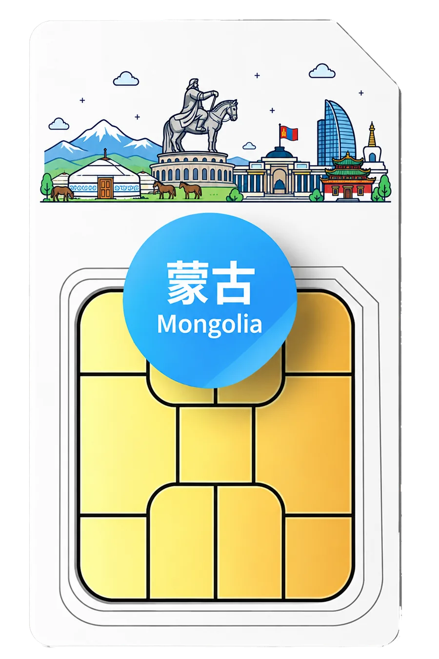 Mongolia Total-Data Native eSIM | Unitel Local IP · Local Number · Unlimited Local Calls & SMS